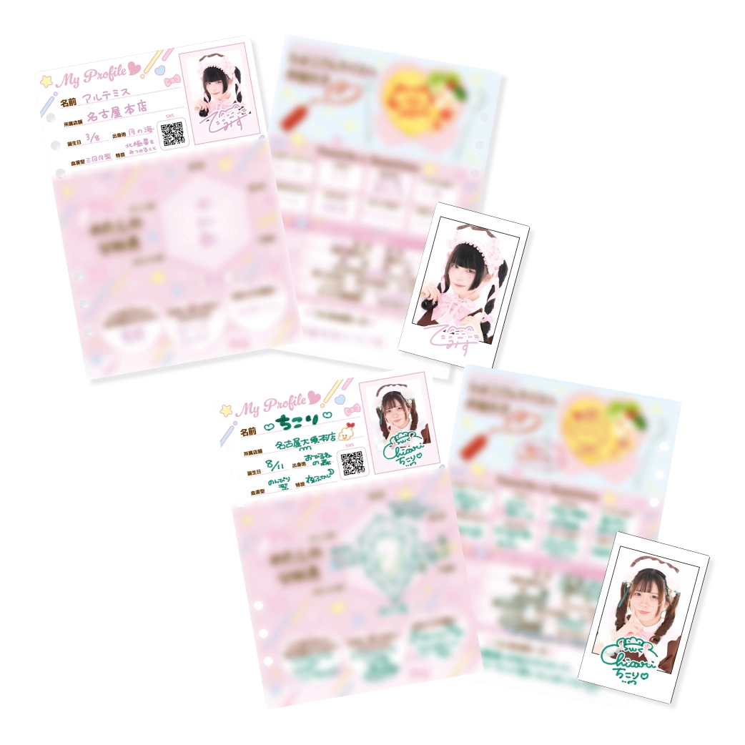 d*7様 メモ帳 プロフィール帳 まとめ売り Aセット 名古屋『プロフィール帳』＆『ご主人様・お嬢様用プロフィール帳