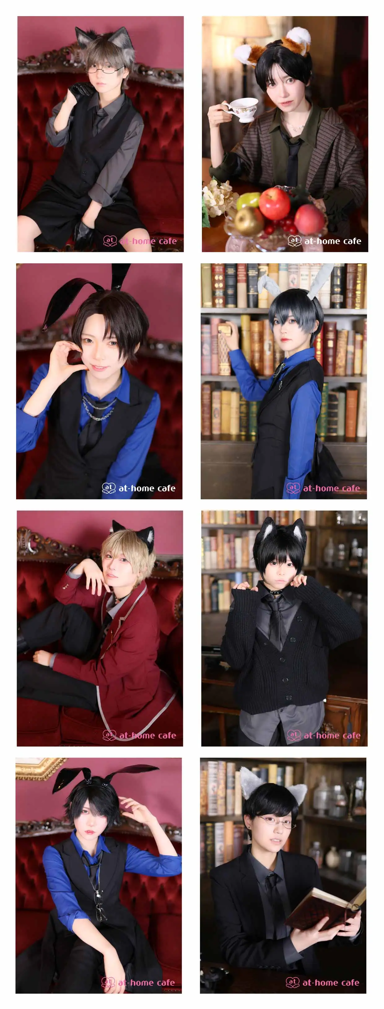 あっとほぉーむカフェ　わおん　男装　タペストリー 秋葉原ブロマイド『男装 Academia Animals』 | 秋葉原・大阪・名古屋の